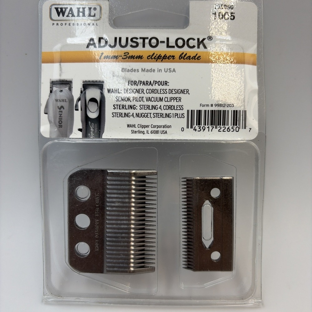 Wahl 1005 Adjusto-Lock 3 Hole Clipper Blade For Designer Senior Pilot Sterling 4